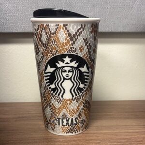 Starbucks Texas snake axle ceramic tumbler